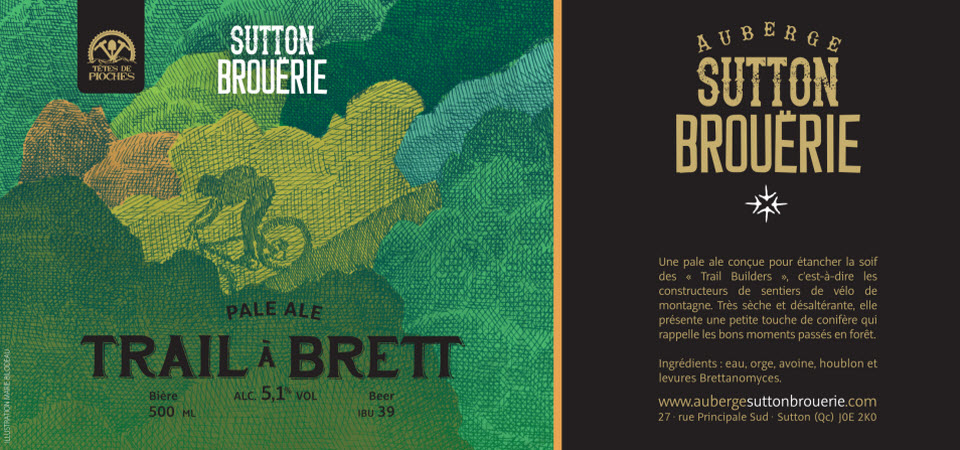 La Trail à Brett de la Microbrasserie Auberge Sutton Brouerie